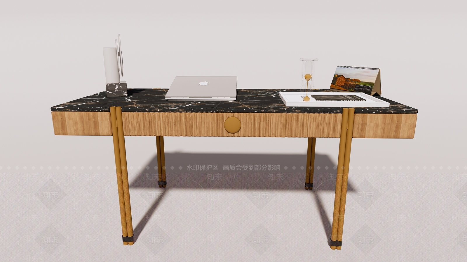 现代书桌SU模型下载【ID:1106254004】