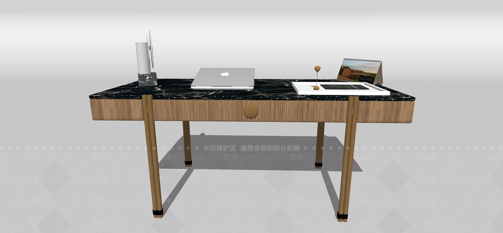 现代书桌SU模型下载【ID:1106254004】
