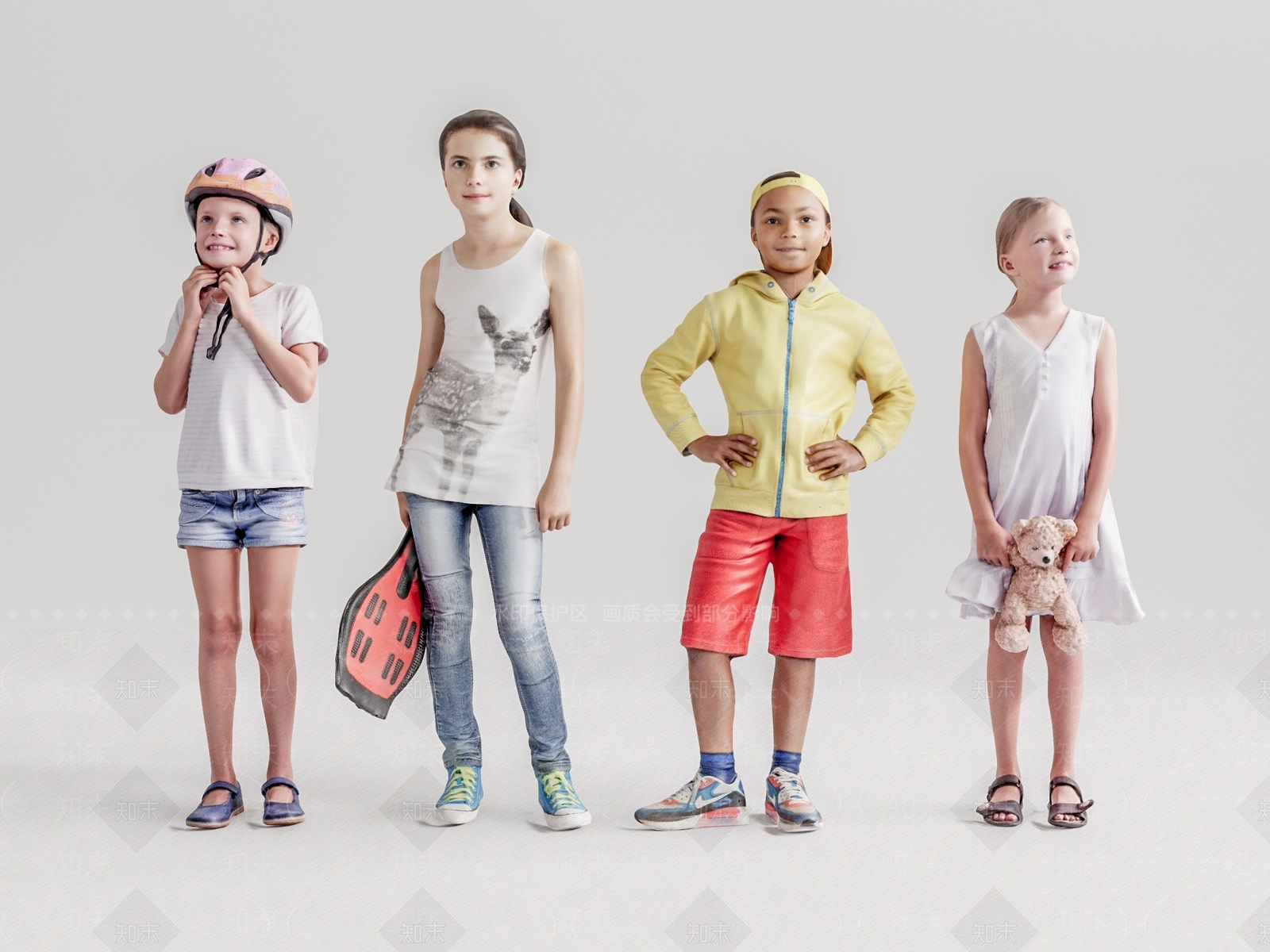 现代儿童人物SU模型下载【ID:1106270502】