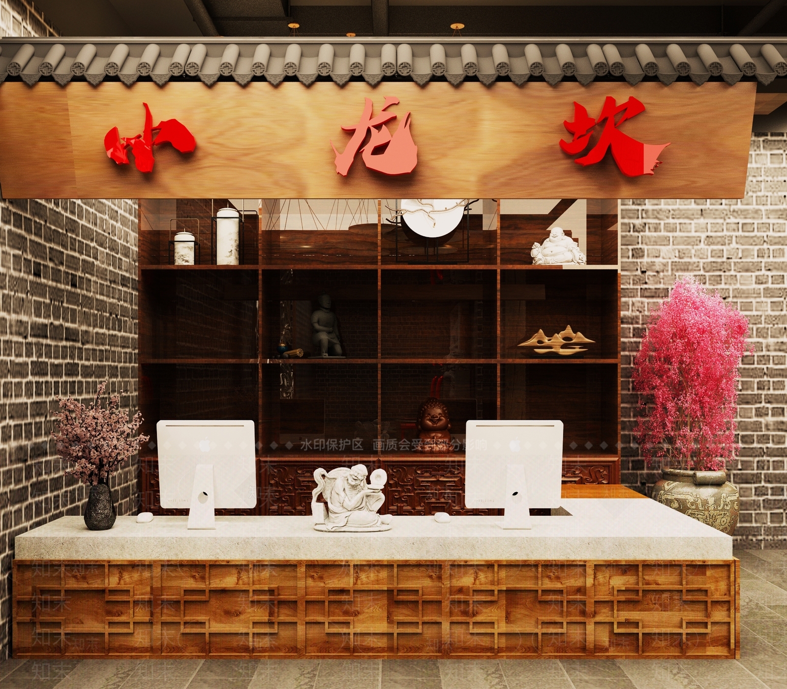 新中式火锅店3D模型下载【ID:1106273157】