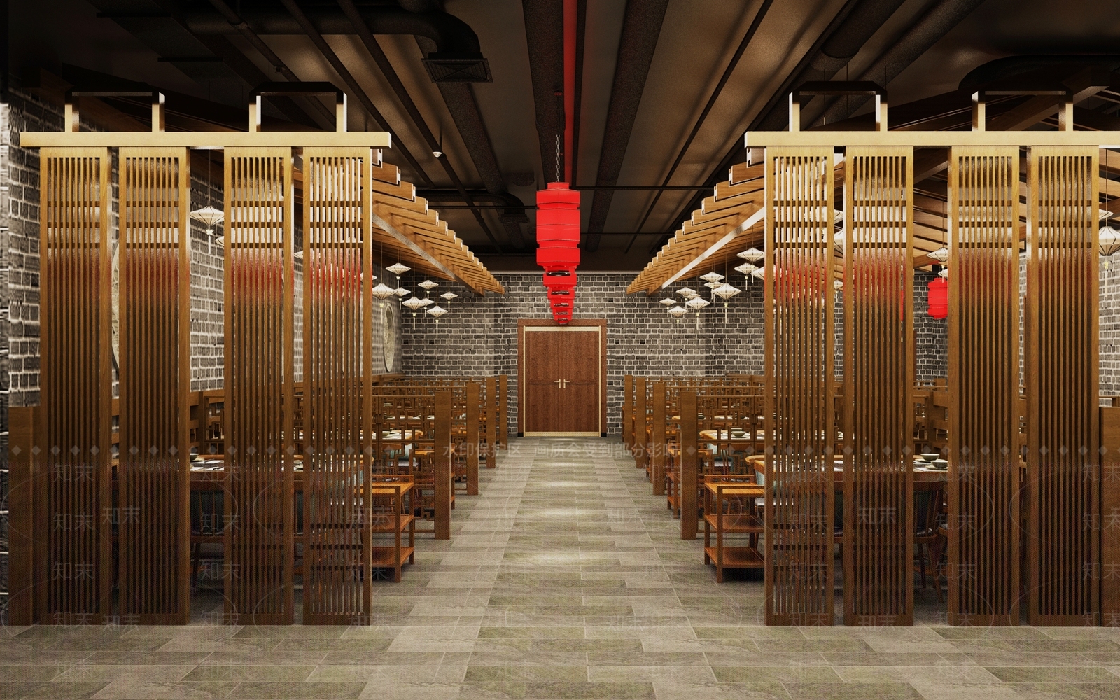 新中式火锅店3D模型下载【ID:1106273368】