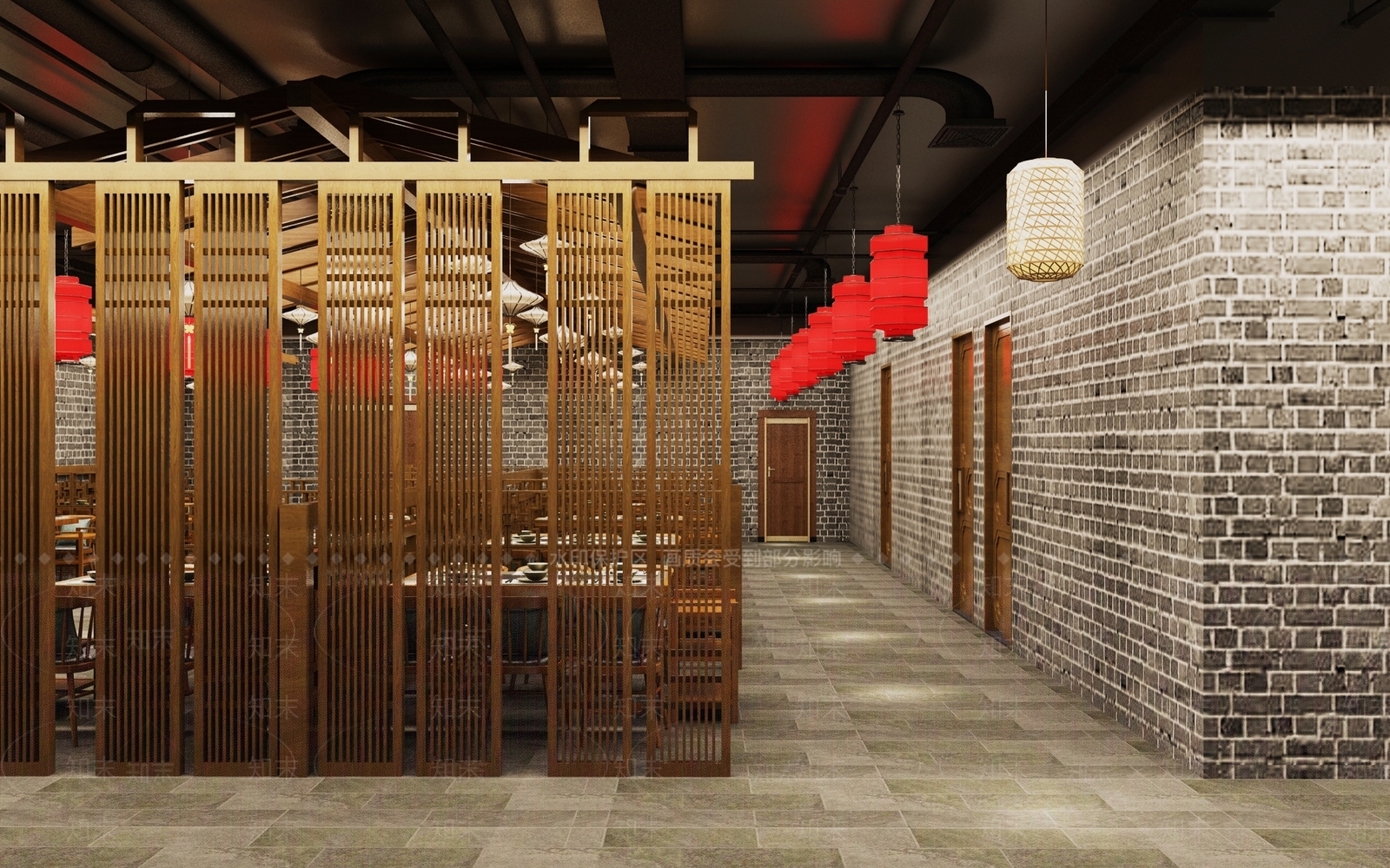 新中式火锅店3D模型下载【ID:1106273368】