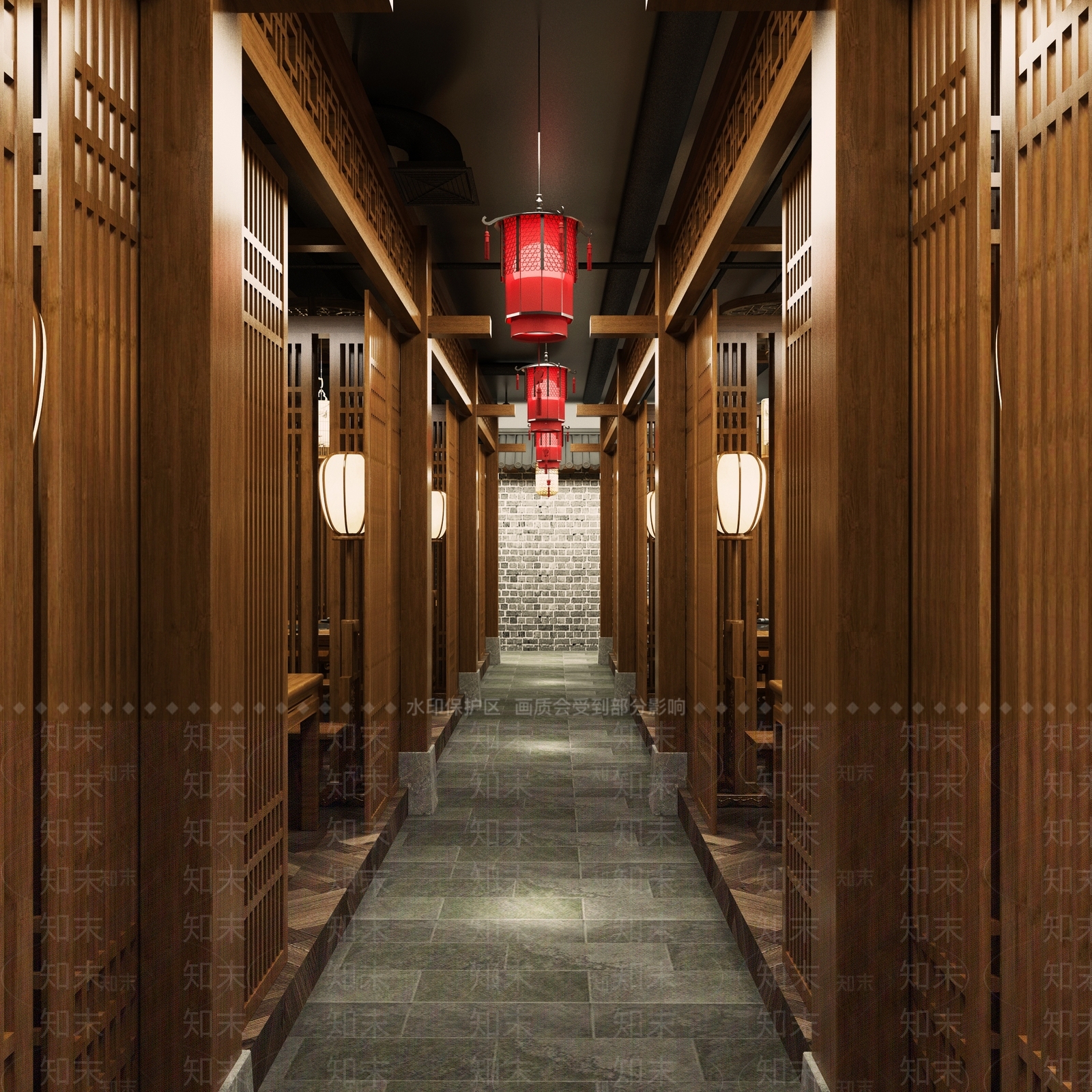新中式火锅店3D模型下载【ID:1106273590】