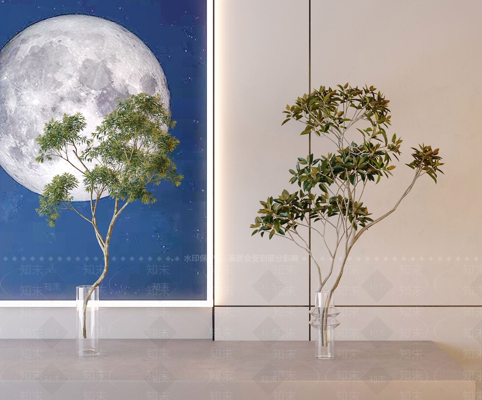 现代水生植物3D模型下载【ID:1106275891】