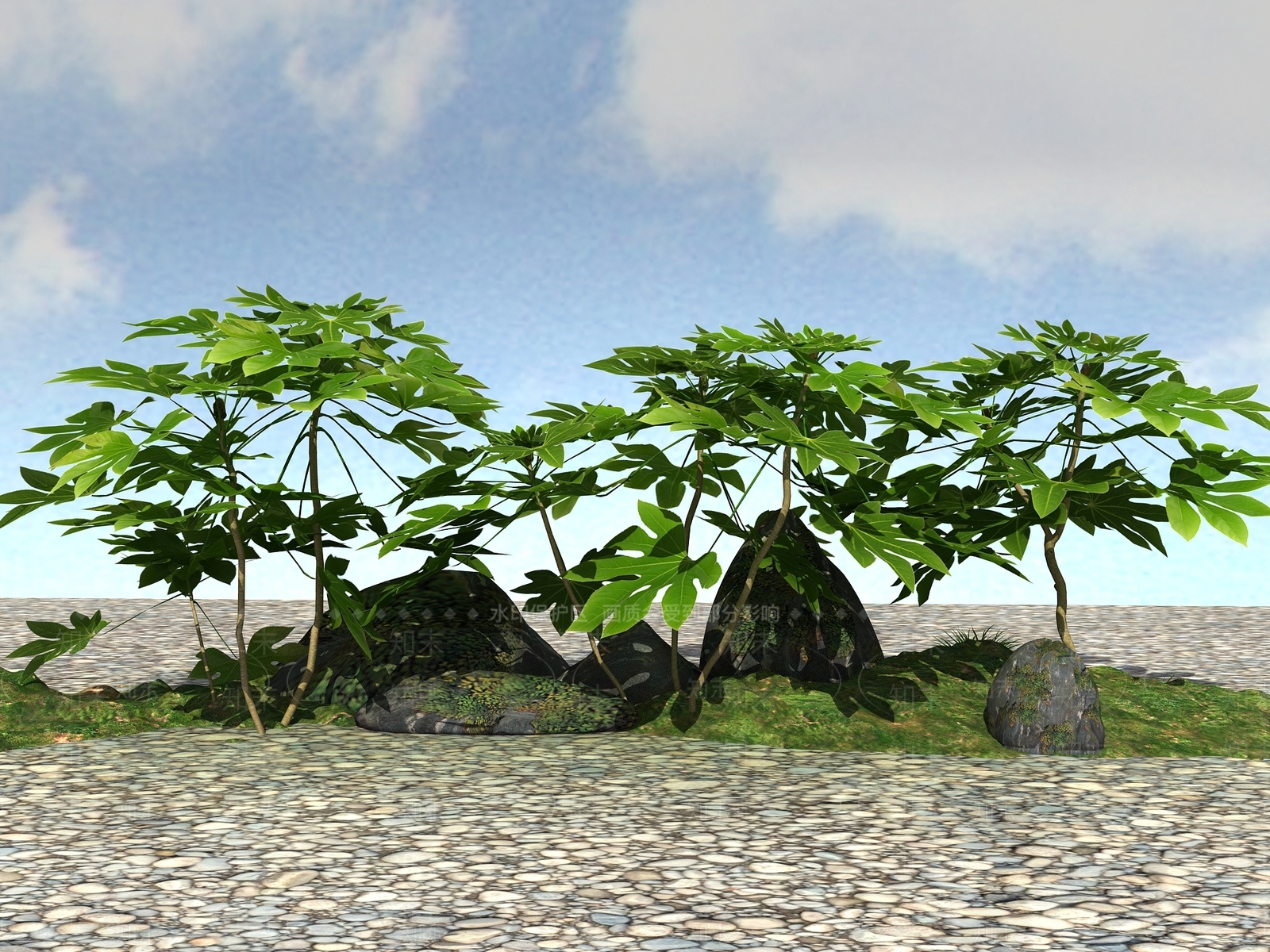 现代植物3D模型下载【ID:1106277651】