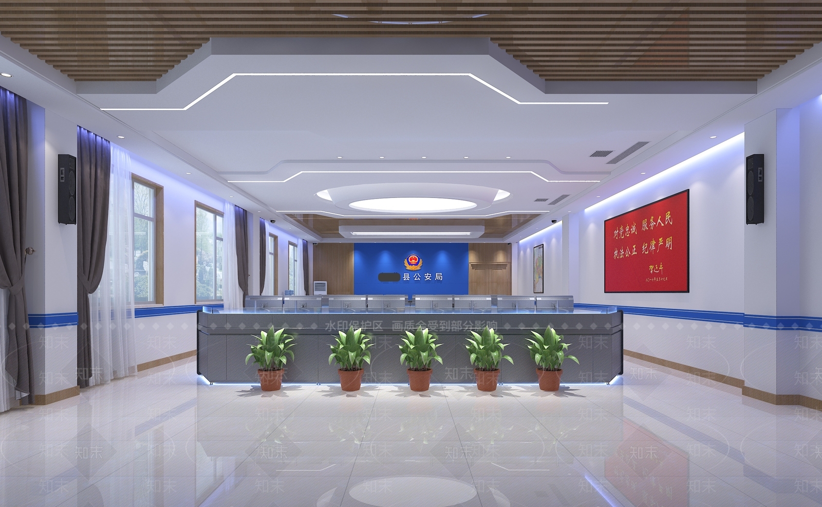 现代指挥控制室3D模型下载【ID:1106282969】