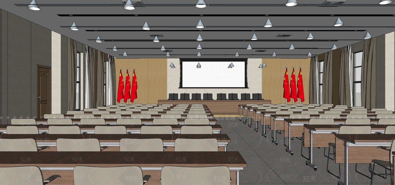 现代报告厅SU模型下载【ID:1106283950】