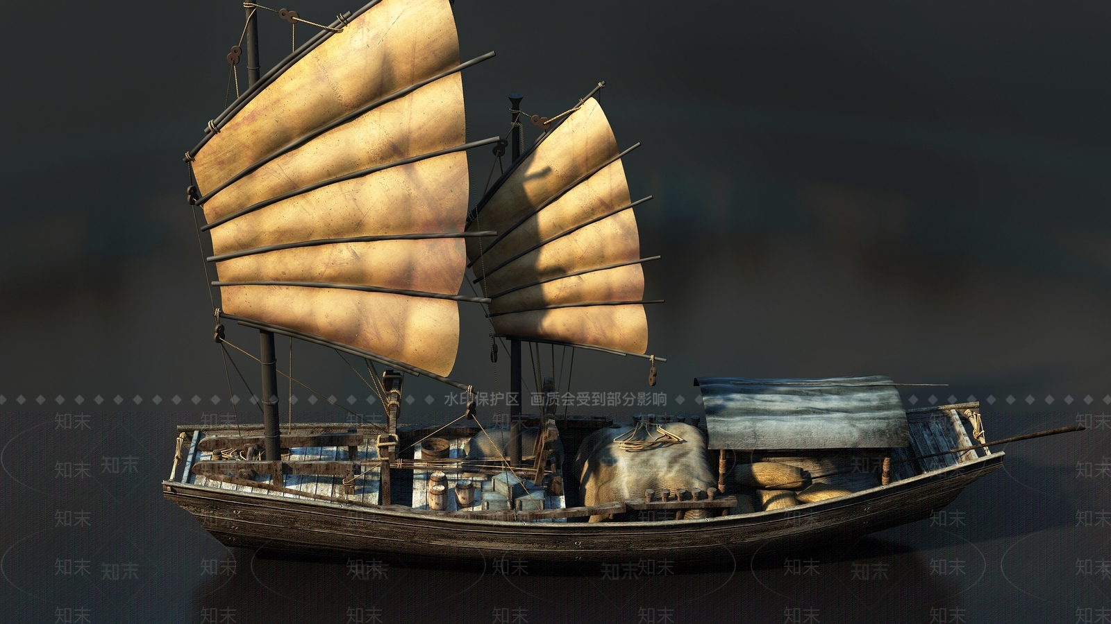 古代船3D模型下载【ID:1106299194】_知末3d模型网
