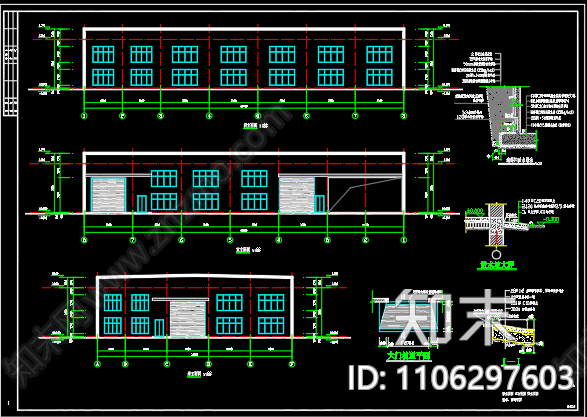 园林绿化废弃物资源化利用示范厂房施工图下载【ID:1106297603】