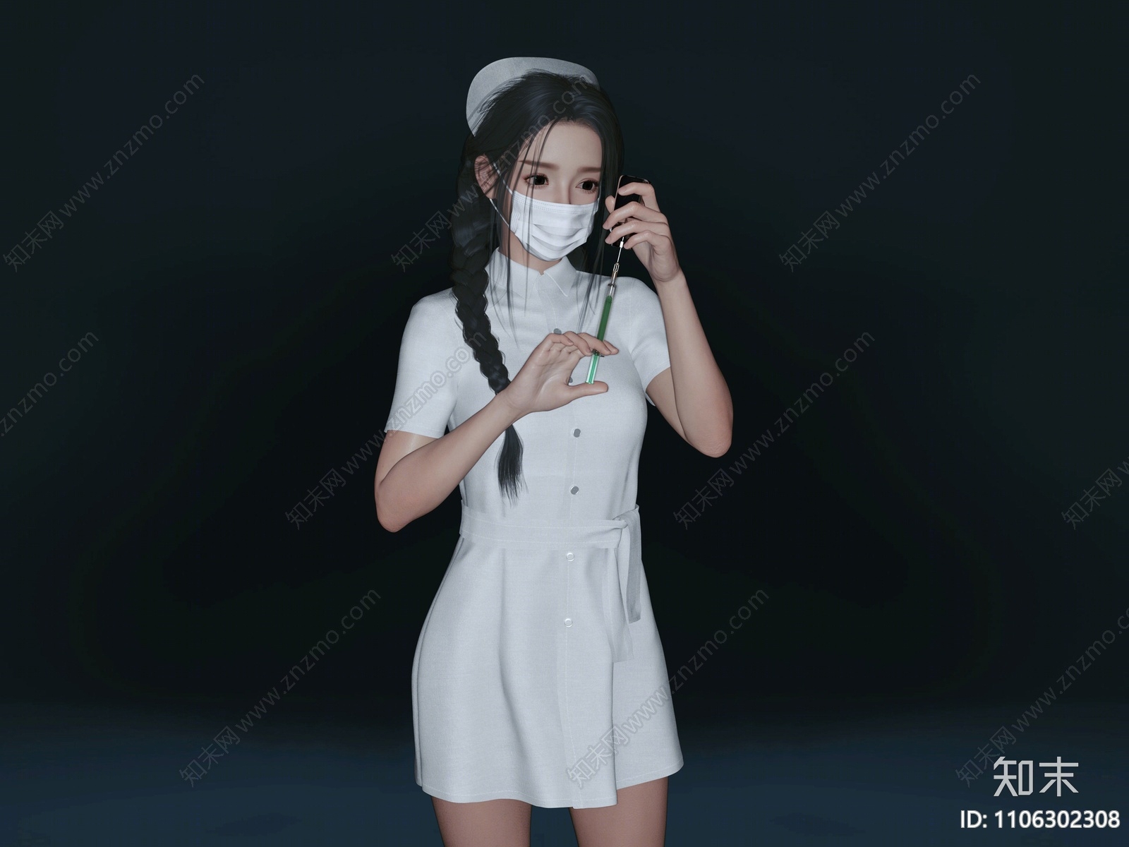 现代女人3D模型下载【ID:1106302308】