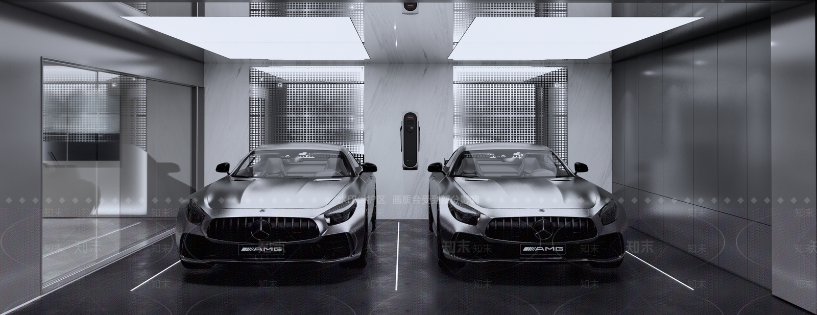 现代别墅车库SU模型下载【ID:1106320382】