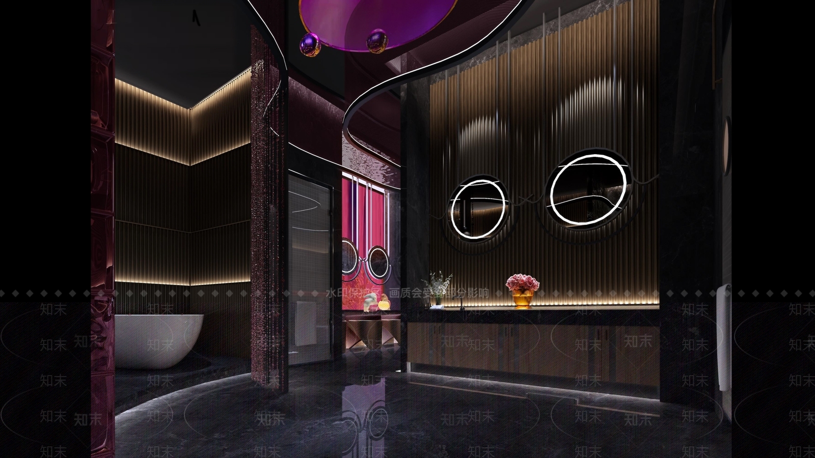 现代洗浴中心女浴室3D模型下载【ID:1106323165】