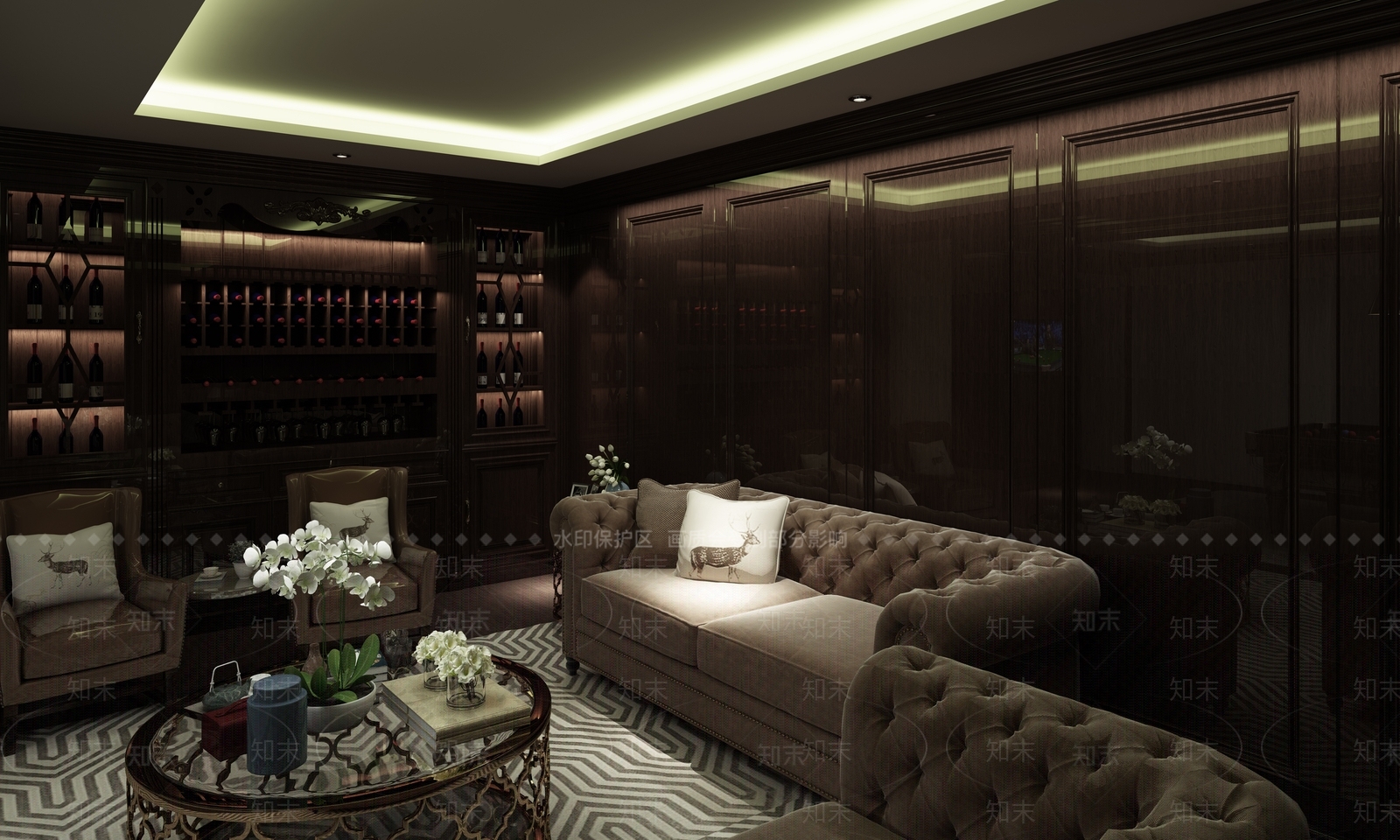 欧式古典品酒室酒窖3D模型下载【ID:1106324706】