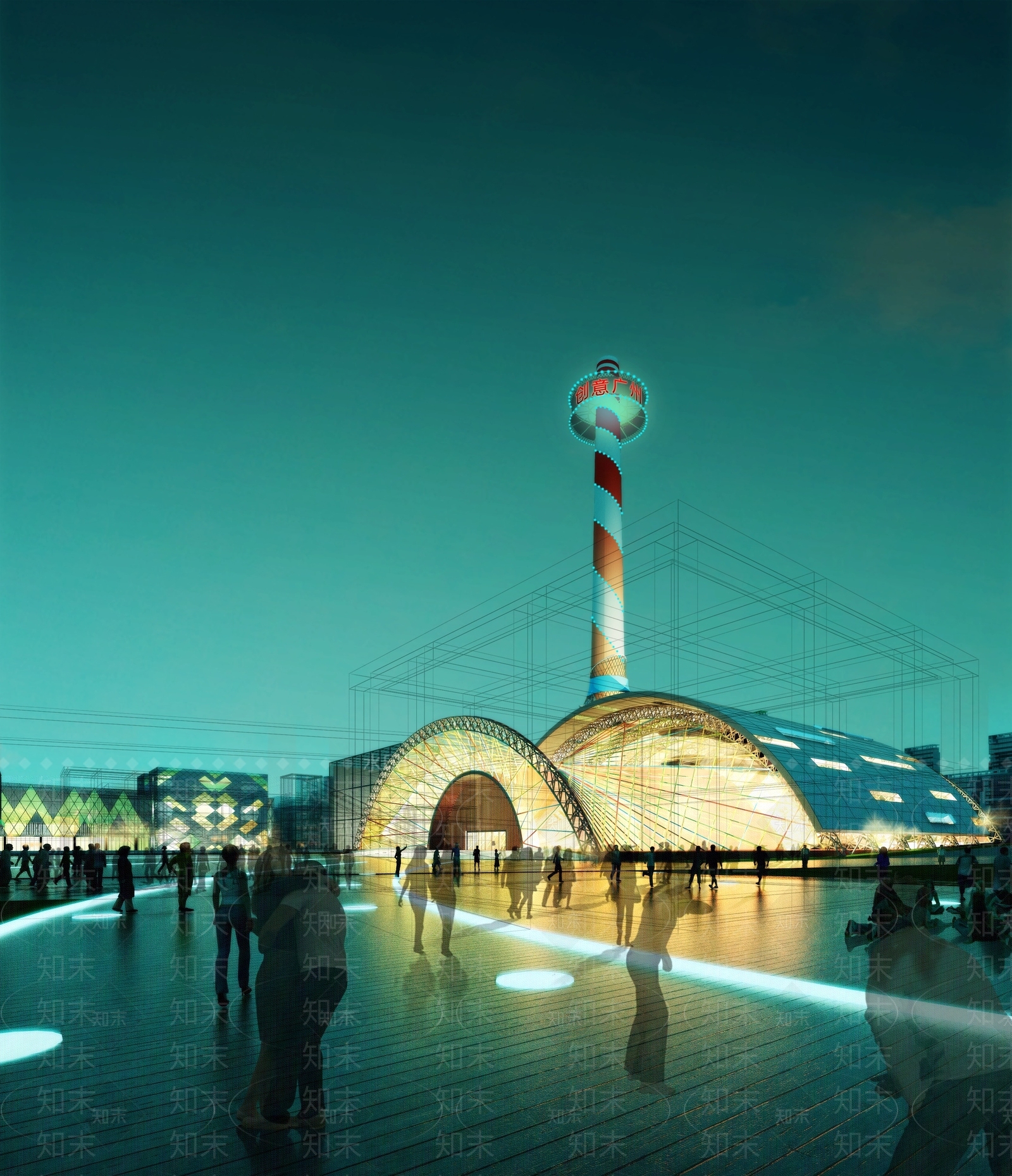 现代展厅外观3D模型下载【ID:1106327996】