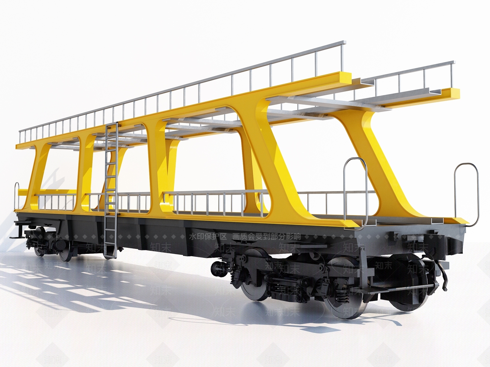 现代拖车3D模型下载【ID:1106333441】