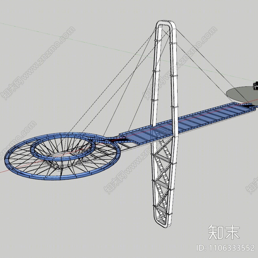 现代玻璃栈道SU模型下载【ID:1106333552】