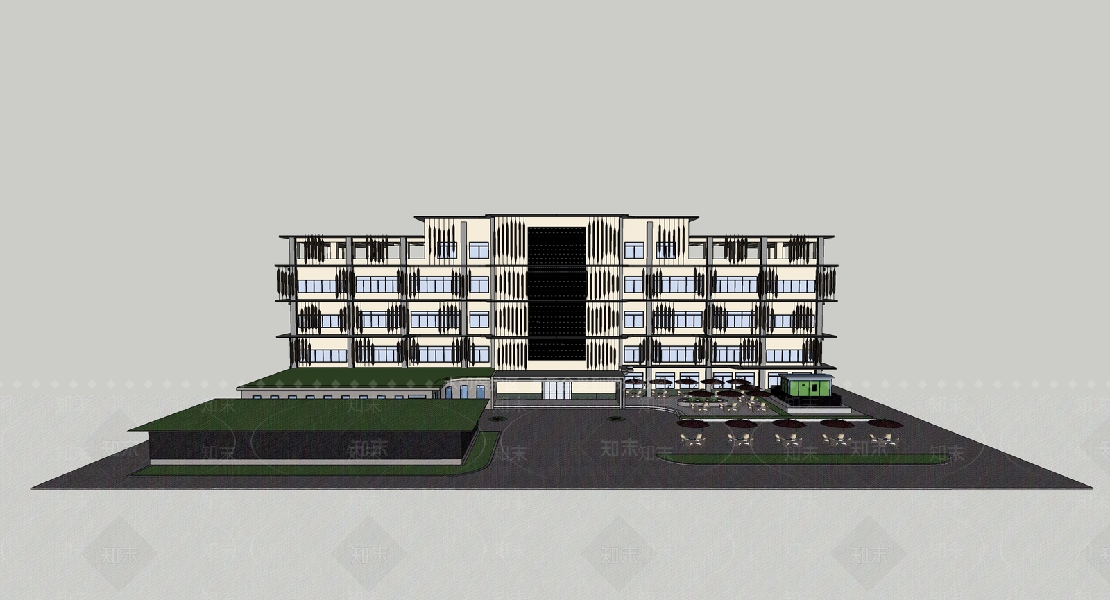 新中式商业多层SU模型下载【ID:1106335560】