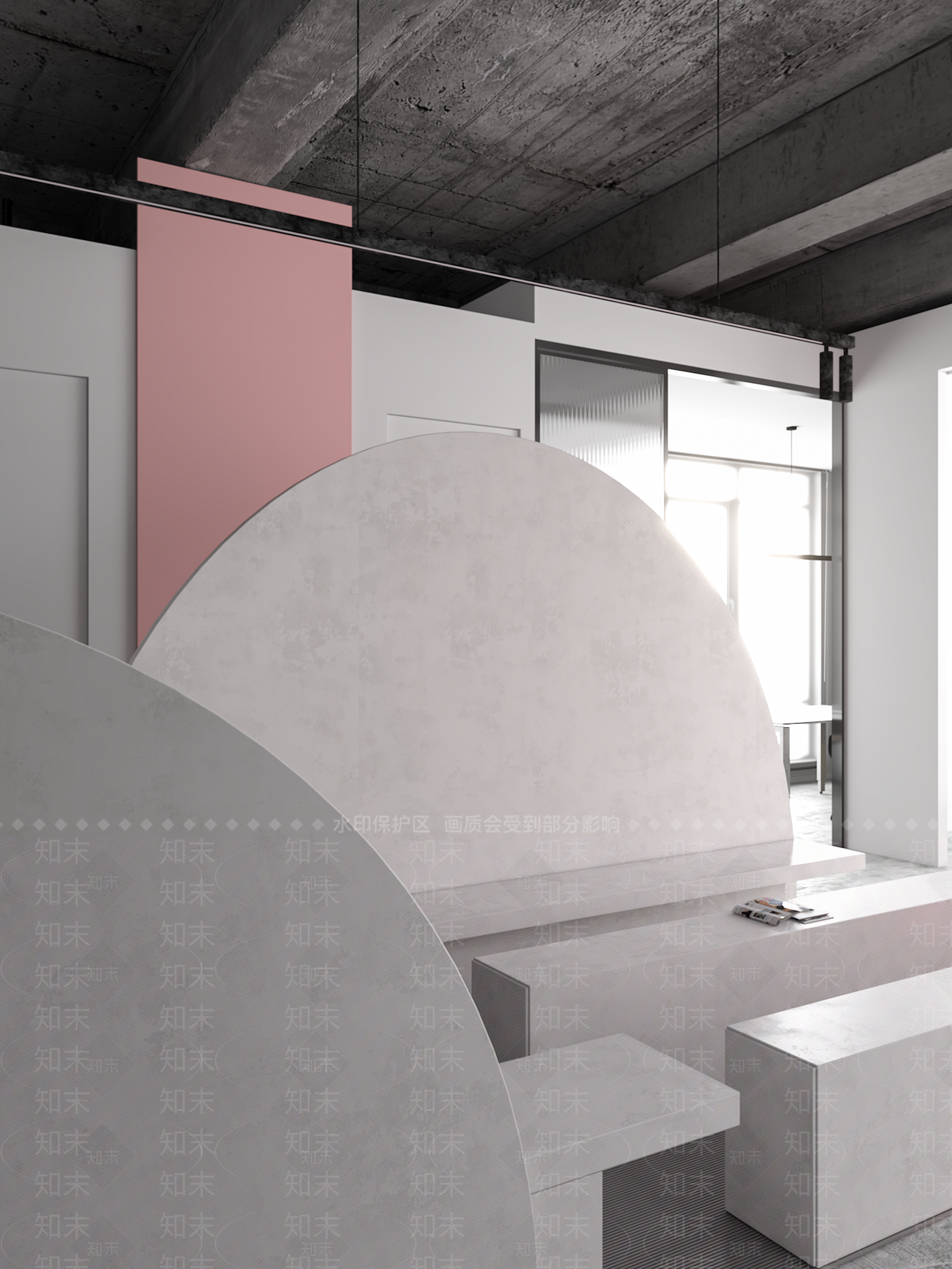 工业风休息区3D模型下载【ID:1106395128】