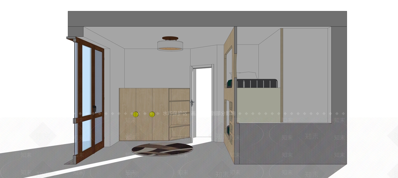 现代儿童房SU模型下载【ID:1106344942】
