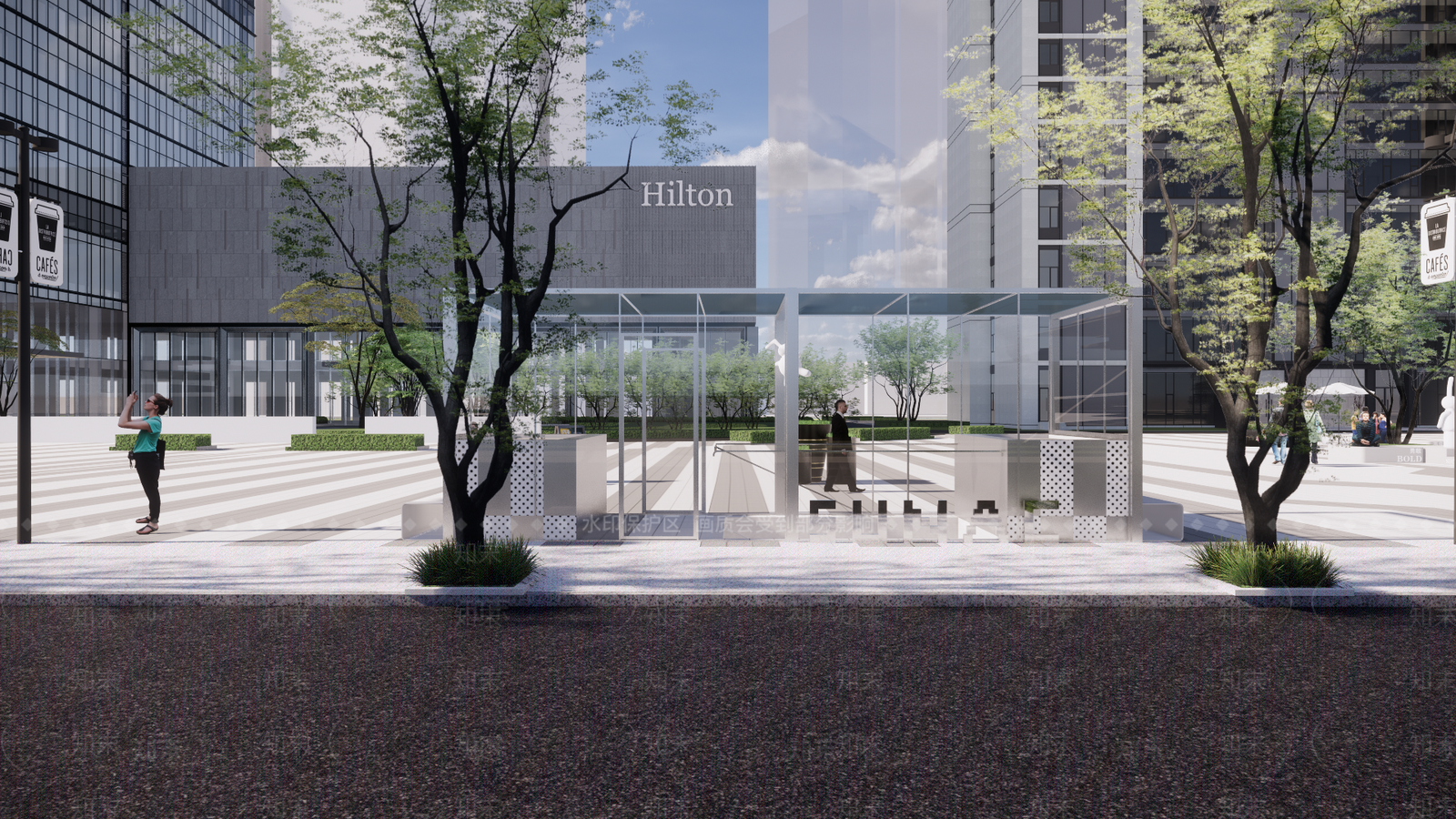 现代商业风井SU模型下载【ID:1106352125】