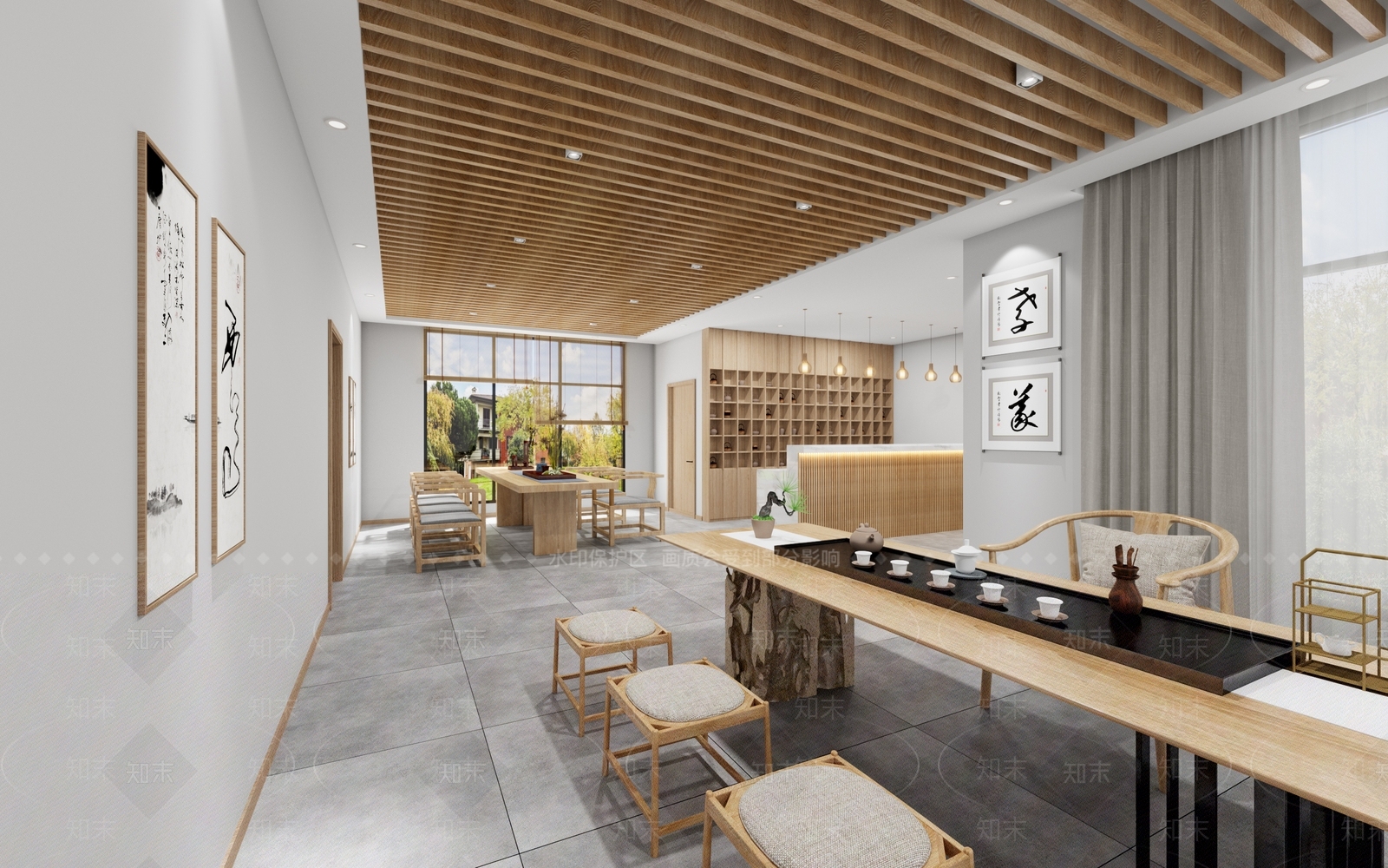 新中式茶馆3D模型下载【ID:1106355190】