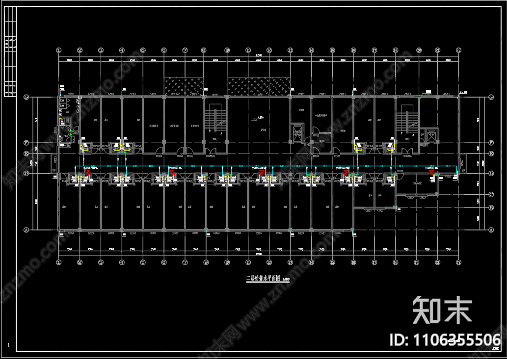 某病房楼给排水施工图设计施工图下载【ID:1106355506】