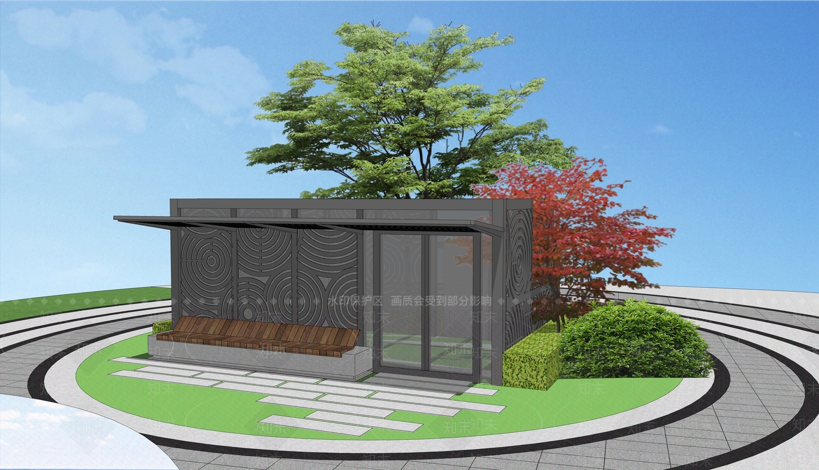 现代人防出入口SU模型下载【ID:1106357182】