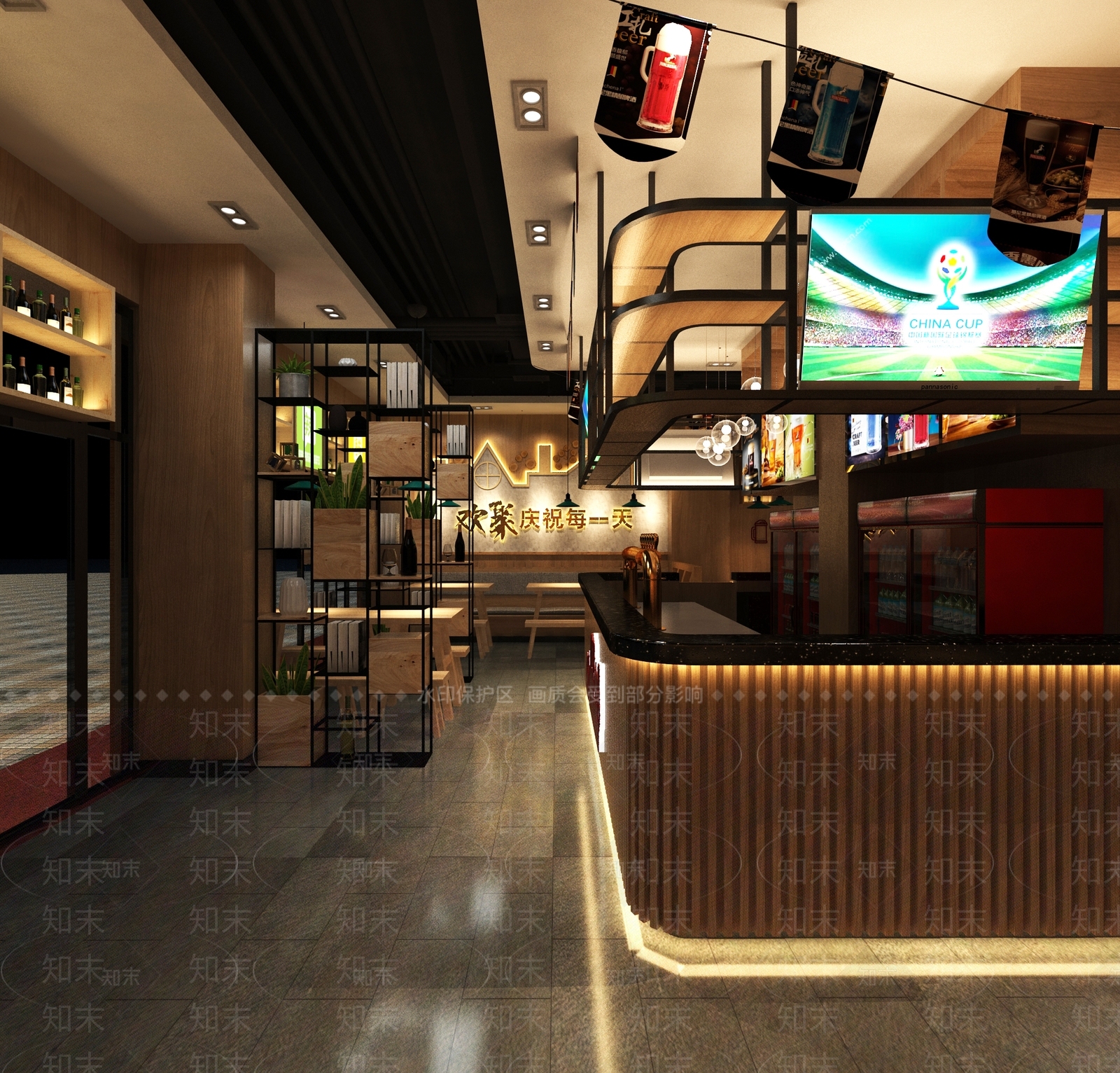 现代烧烤店3D模型下载【ID:1106370825】