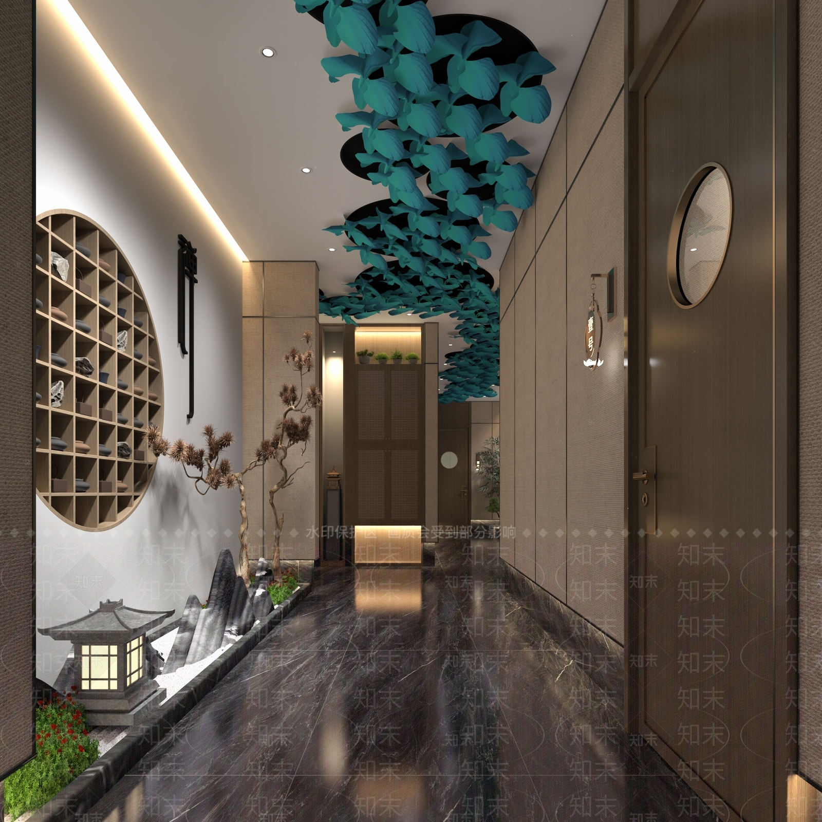 新中式洗浴中心3D模型下载【ID:1106406817】