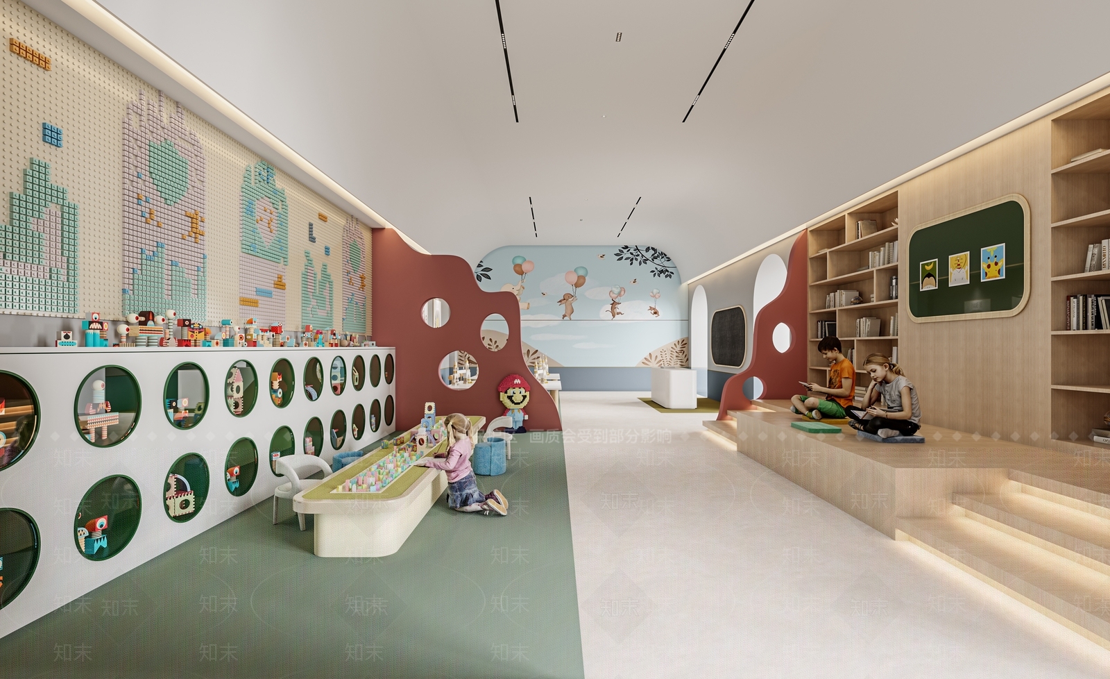 现代儿童手工区3D模型下载【ID:1106405717】