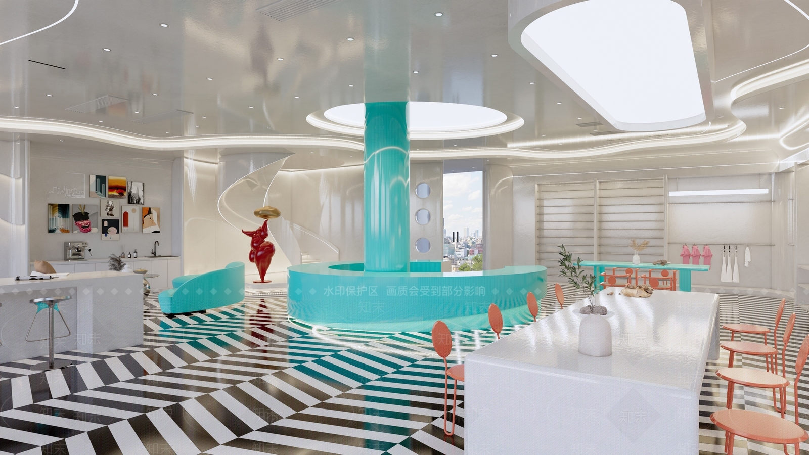 现代婚纱摄影店SU模型下载【ID:1106411691】