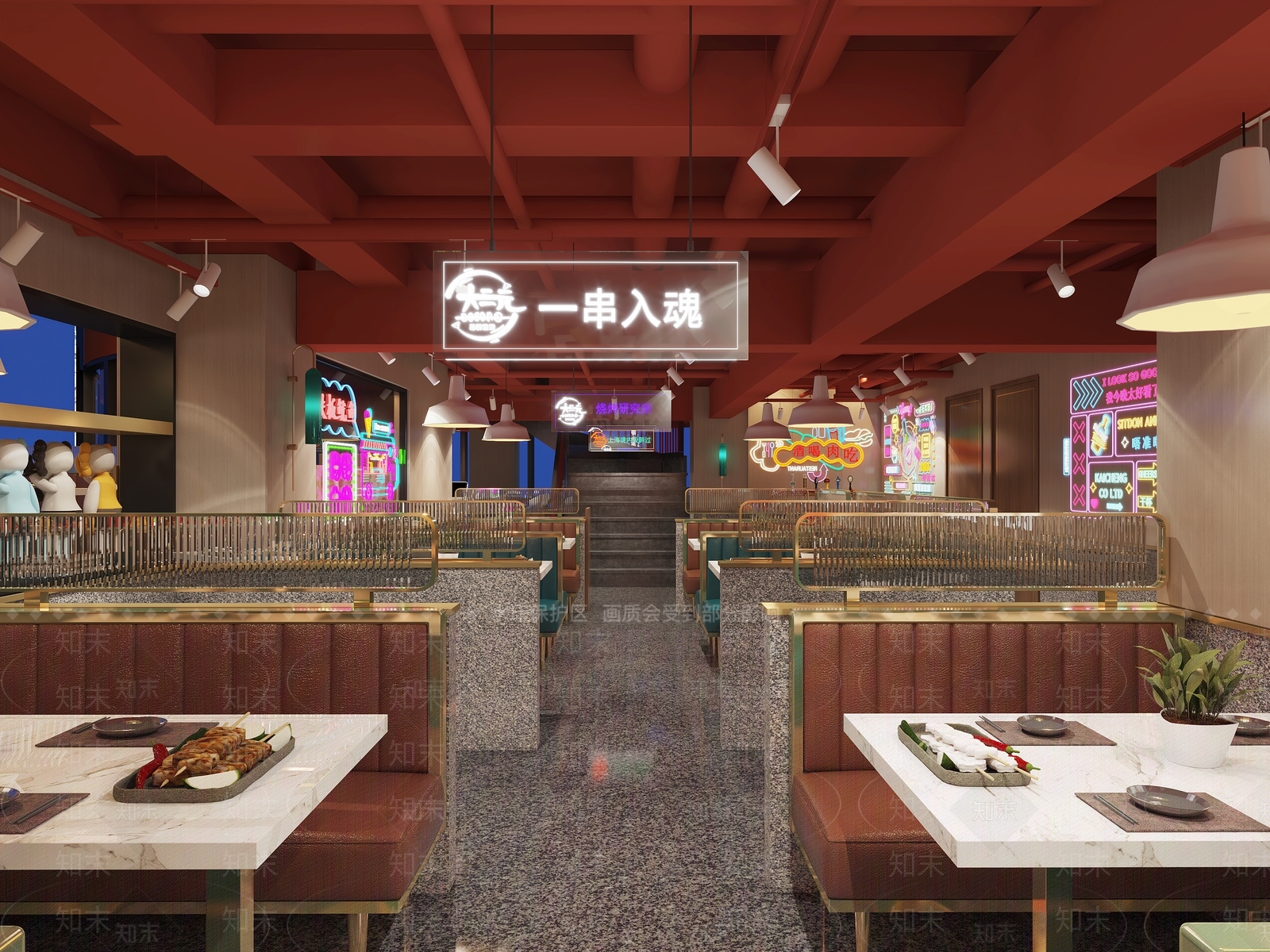 现代火锅店3D模型下载【ID:1106412587】