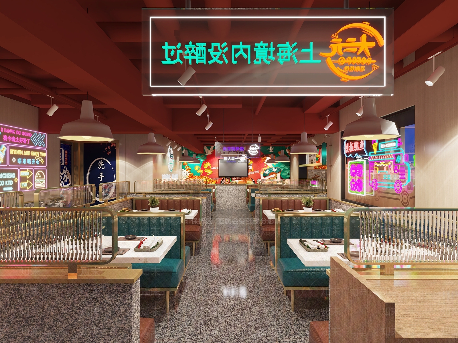 现代火锅店3D模型下载【ID:1106412587】