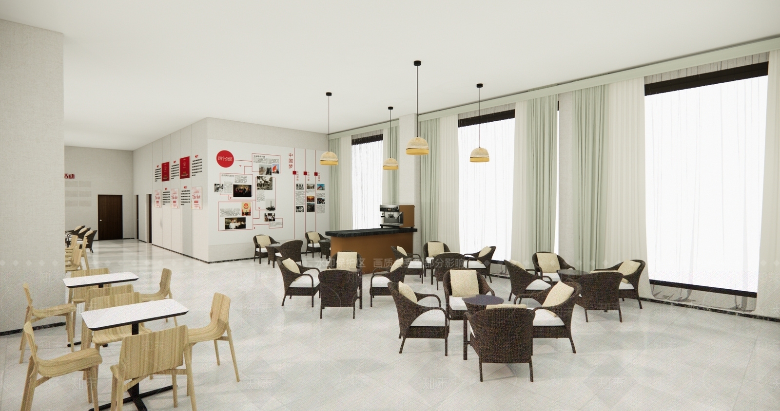 现代党建公共休息区SU模型下载【ID:1106417860】
