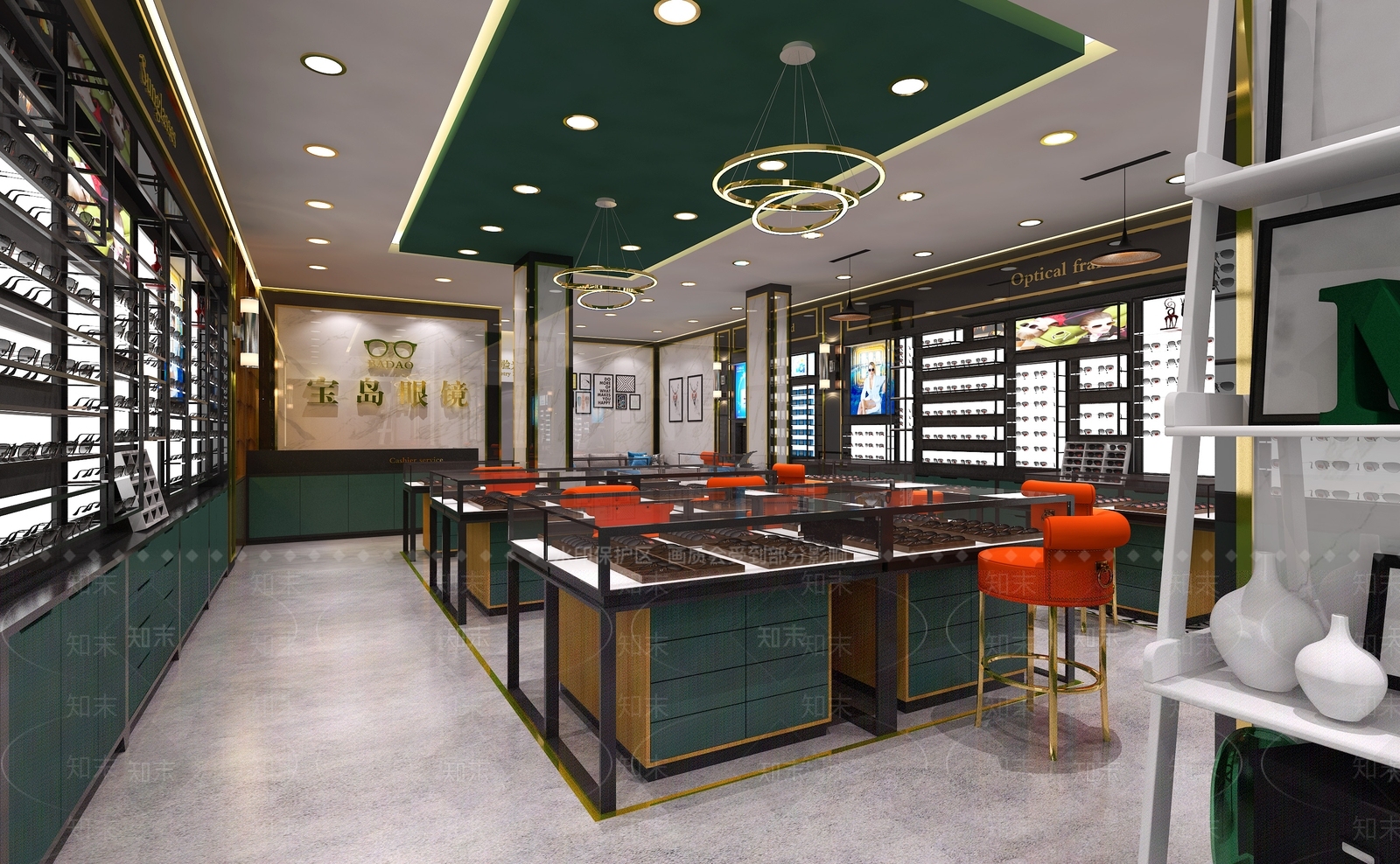 现代眼睛店3D模型下载【ID:1106425050】