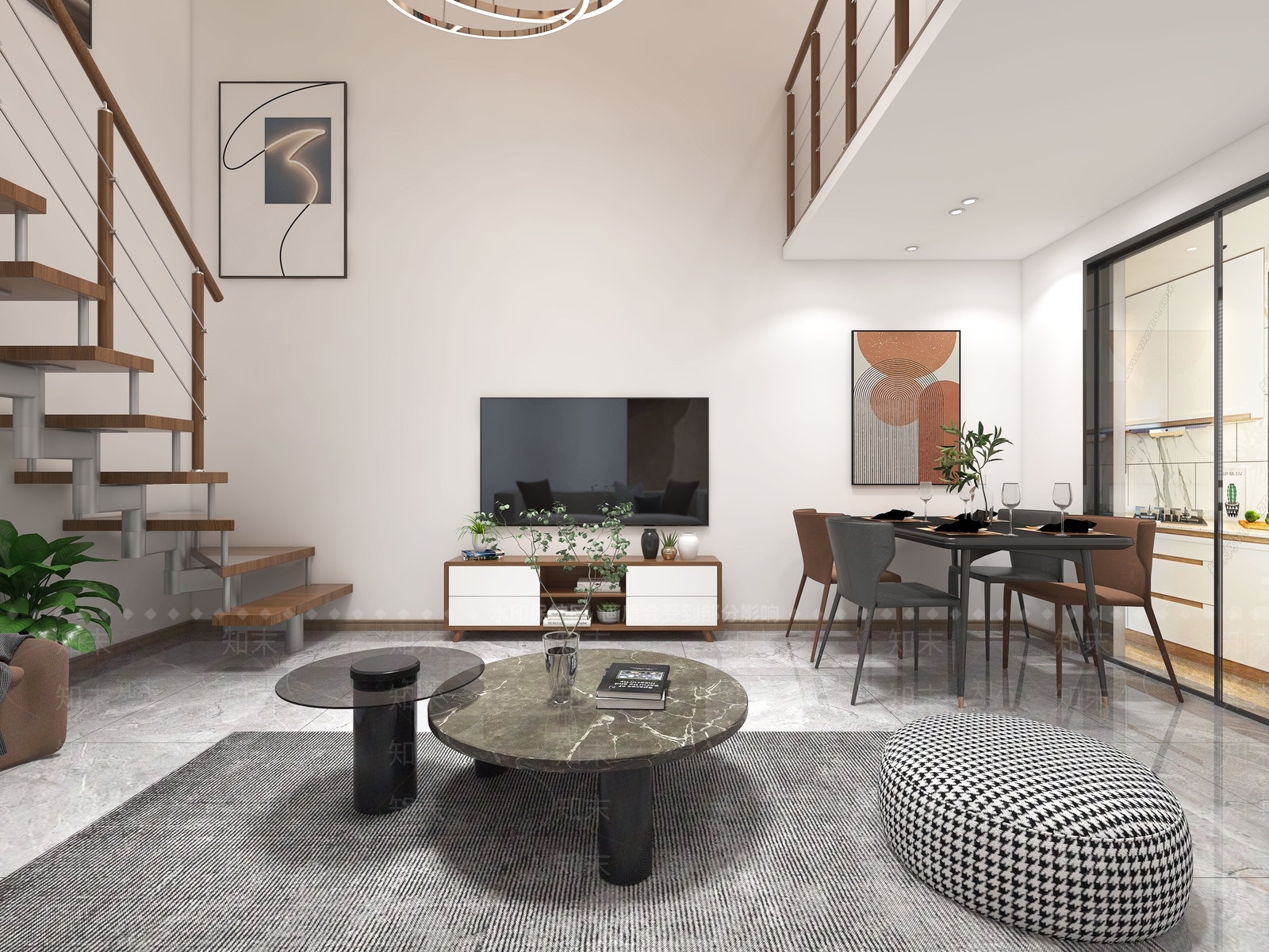 现代单身公寓3D模型下载【ID:1106435847】