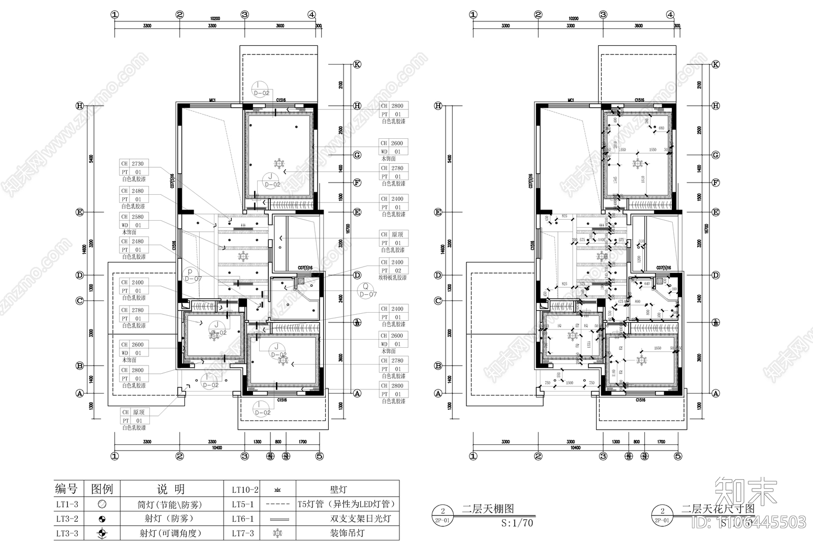 450㎡四层别墅样板房施工图cad施工图下载【ID:1106445503】