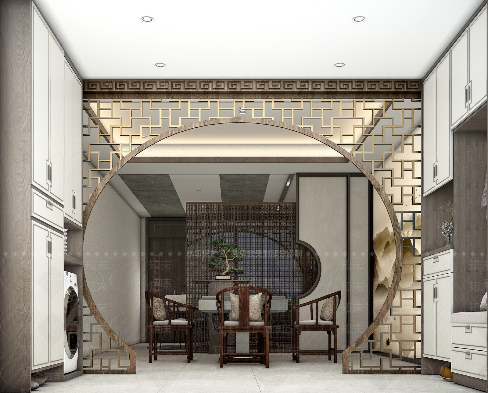 新中式棋牌室3D模型下载【ID:1106454151】