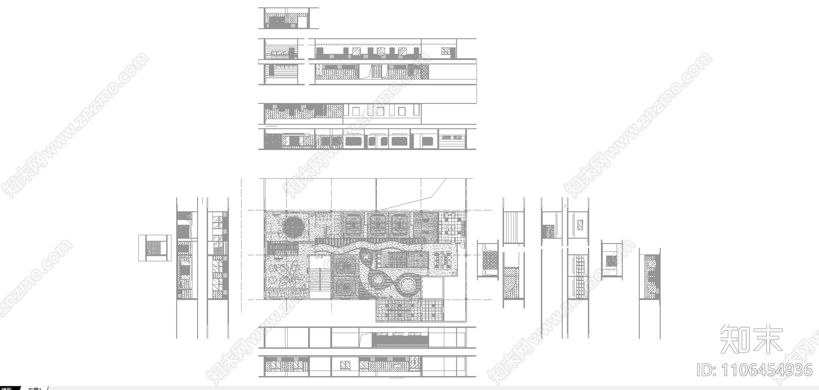 现代幼儿园cad施工图下载【ID:1106454936】
