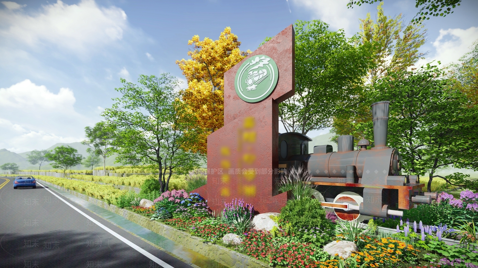 现代指示牌SU模型下载【ID:1106458608】