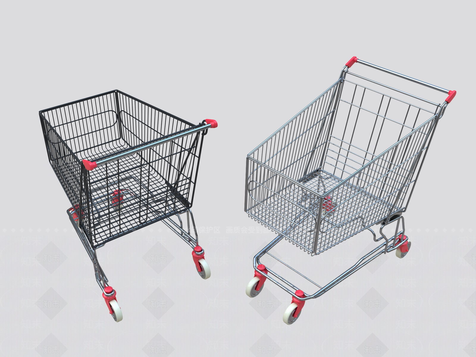 现代超市购物车3D模型下载【ID:1106461990】