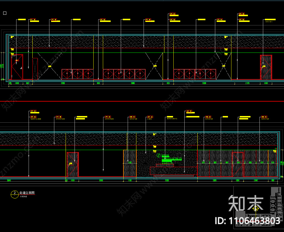 工业风办公空间cad施工图下载【ID:1106463803】