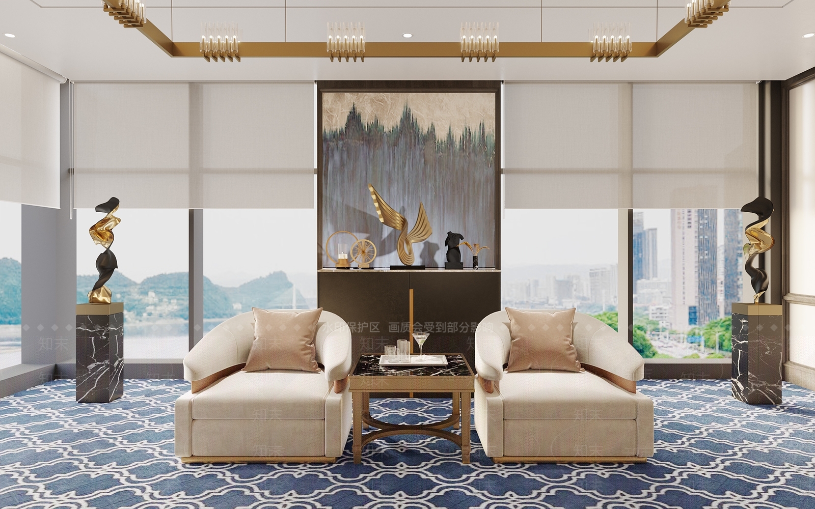 现代会客室3D模型下载【ID:1106467705】