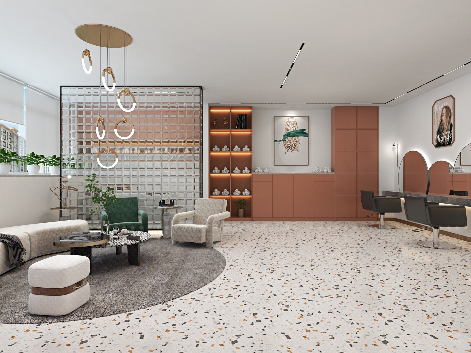 现代美发店3D模型下载【ID:1106470835】