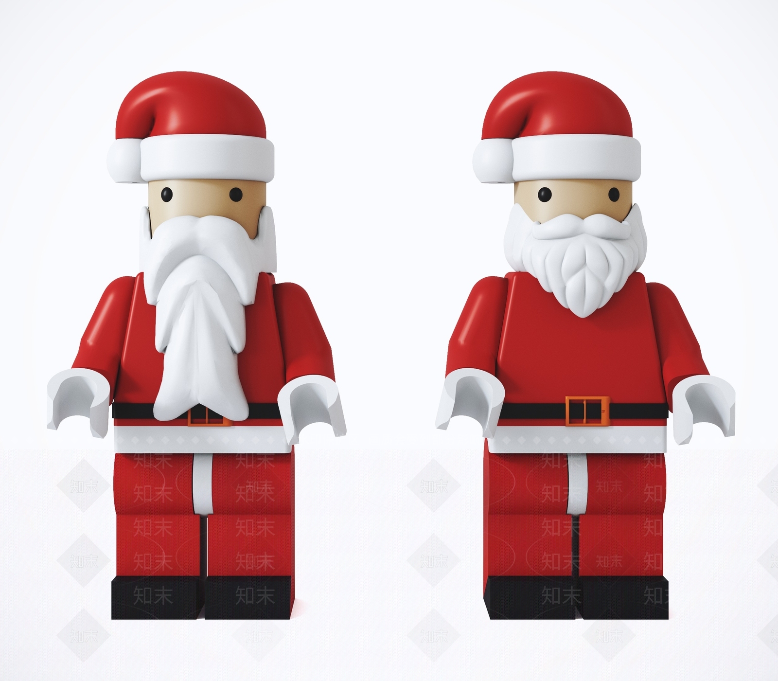 现代圣诞老人乐高玩具3D模型下载【ID:1106599941】