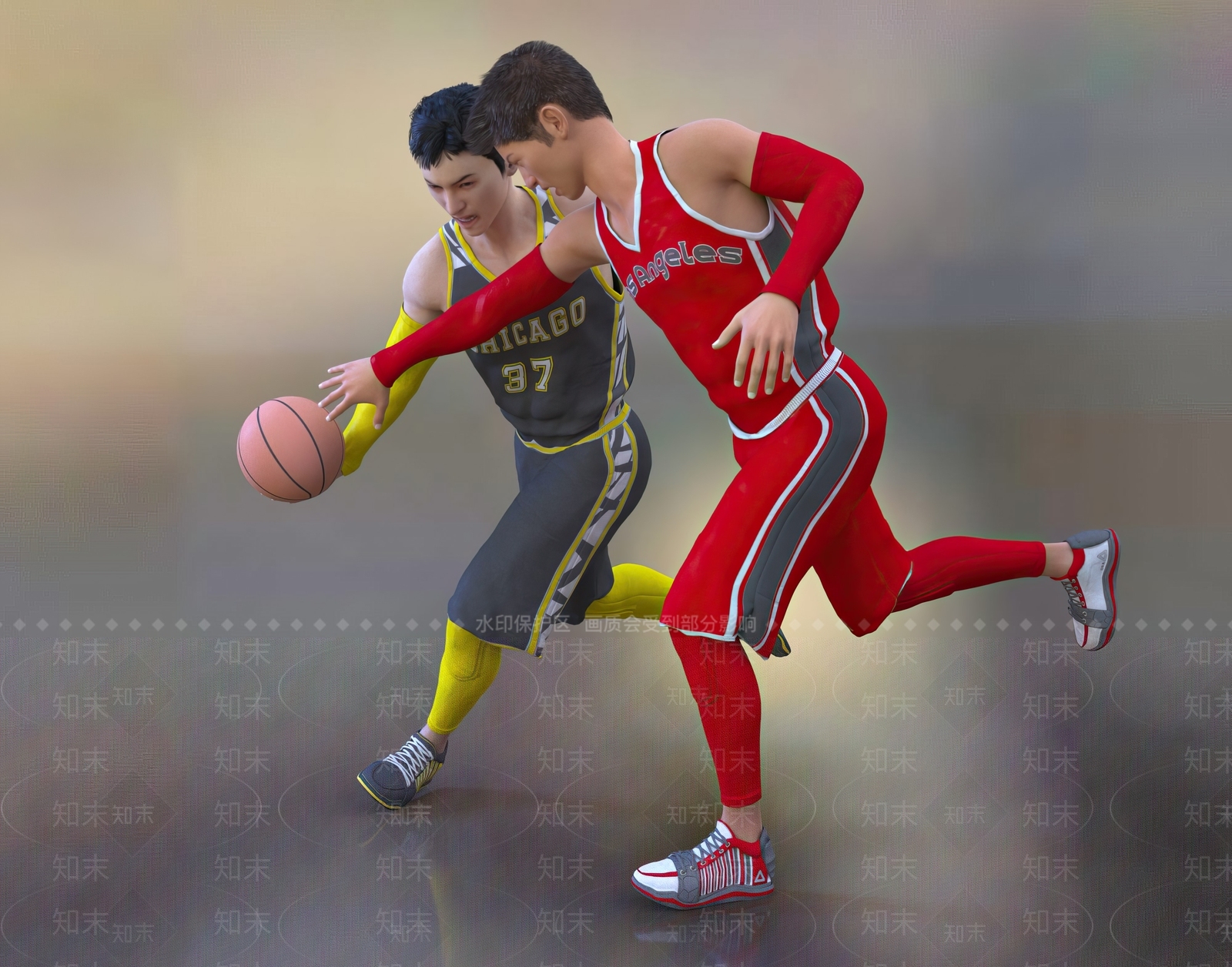 现代打篮球男人3D模型下载【ID:1106491907】