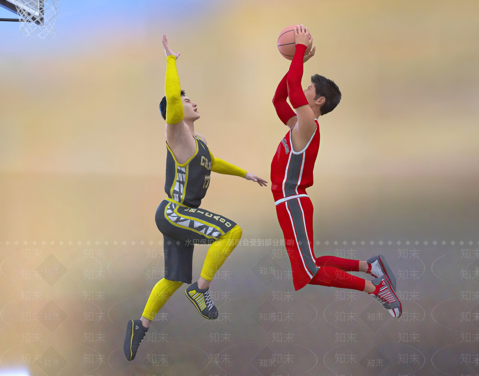 现代打篮球男人3D模型下载【ID:1106492092】
