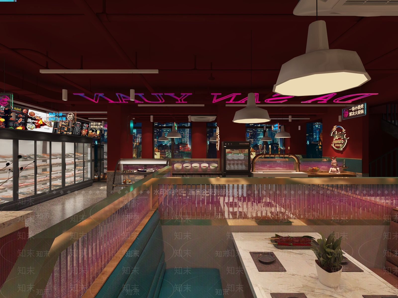 现代烧烤店3D模型下载【ID:1106512370】