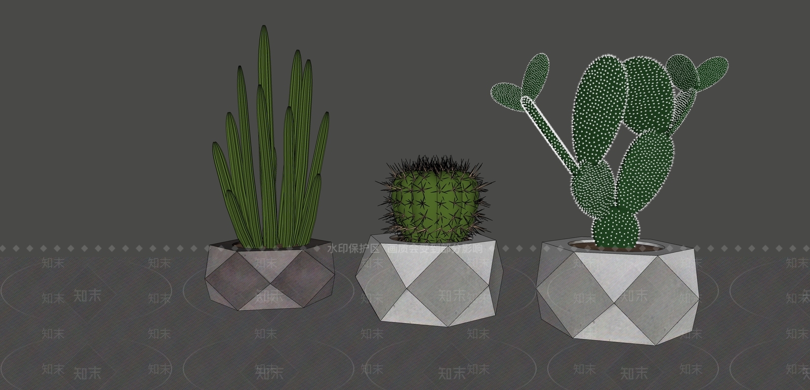 现代植物组合SU模型下载【ID:1106512699】