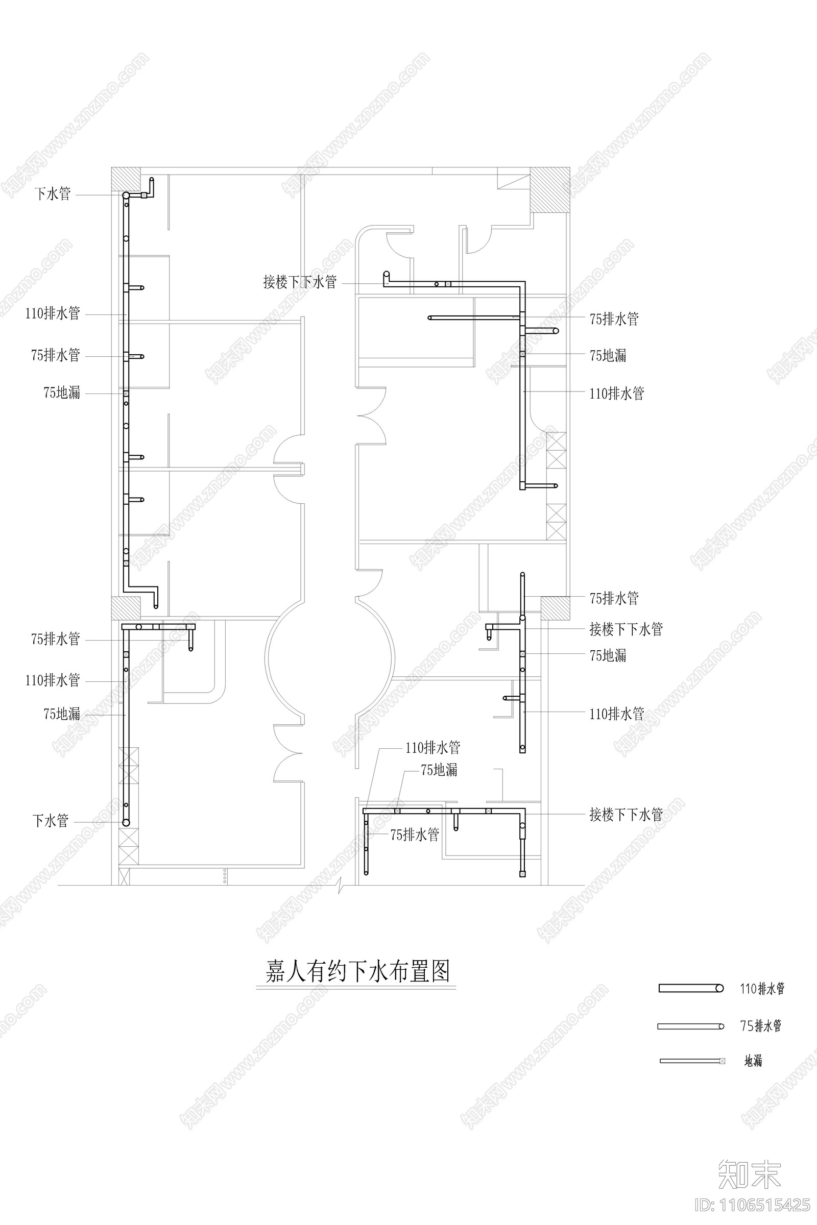 嘉人有约SPA美容会所cad施工图下载【ID:1106515425】